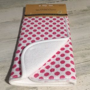 All Things Clean 19.5”x15” super absorbent dish drying mat pink polka dots